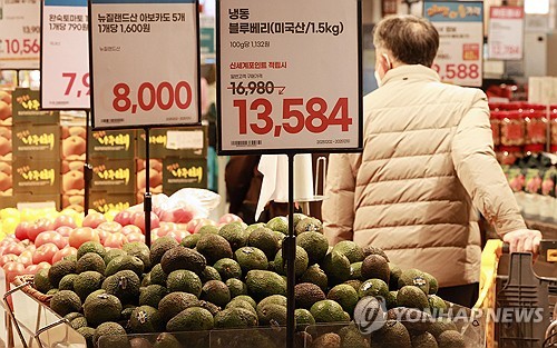 식품물가 5년새 27% 뛰어…고환율에 수입산 과일·생선·고기↑