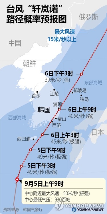 台风“轩岚诺”路径概率预报图