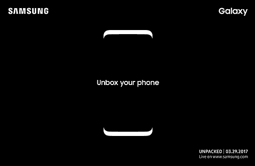 三星Galaxy S8发布会邀请函