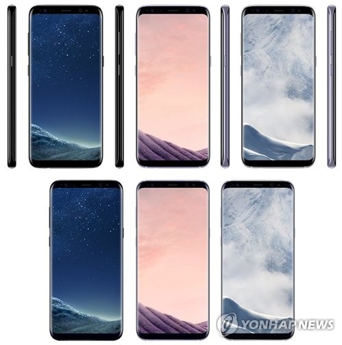 黑灰银三个色系的Galaxy S8（三星电子提供）
