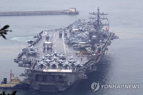 美两艘航母时隔70余天再抵半岛防朝鲜挑衅