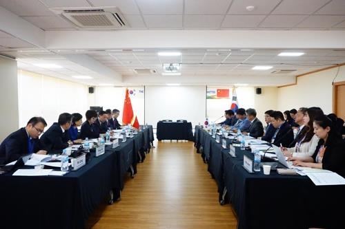 5月30日，第11次韩中山林合作委员会会议在庆尚北道荣州市举行。（韩联社）