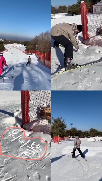 裴珍映滑雪视频截图