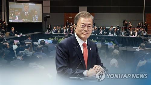 资料图片：韩国总统文在寅（韩联社）