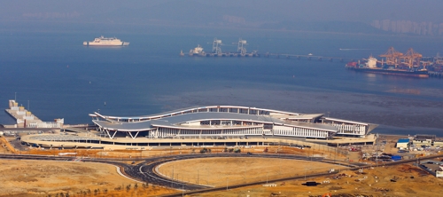 仁川港新国际客轮客运站施工现场（仁川港湾公社供图）