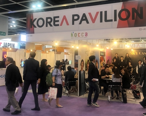 2019年香港国际影视展现场（韩联社/韩国文化产业振兴院）
