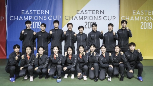 韩朝男女乒队赢得东方冠军杯冠军