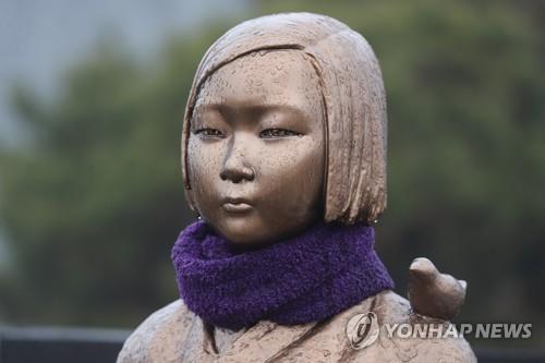 资料图片：和平少女像 韩联社