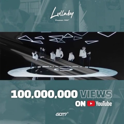 GOT7《Lullaby》MV优兔播放量破1亿。 JYP娱乐供图 