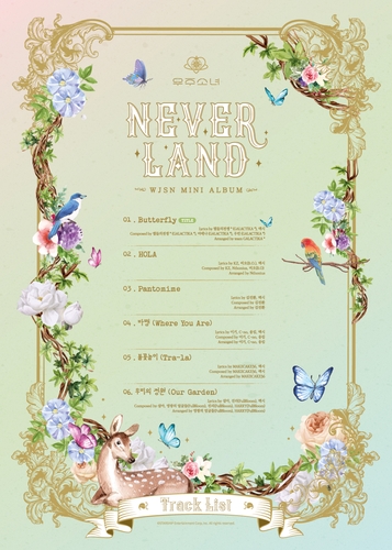 《Neverland》曲目列表 韩联社/Starship娱乐供图（图片严禁转载复制）