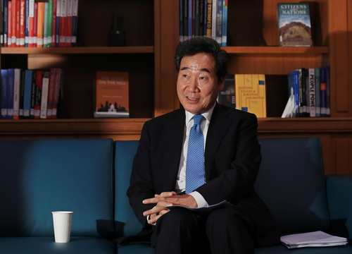 7月8日，在国会，李洛渊接受韩联社专访。 韩联社