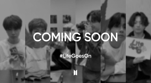 防弹少年团在抖音上发起的"#LifeGoesOn"挑战话题宣传图 Big Hit娱乐供图（图片严禁转载复制）