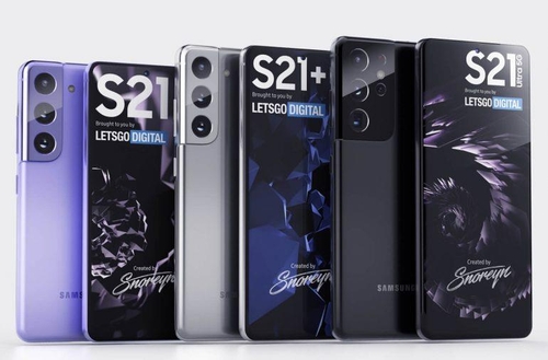 资料图片：Galaxy S21渲染图 韩联社/LetsGoDigital官网截图（图片严禁转载复制）