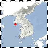 朝鲜瓮津郡西南海域发生2.3级地震 韩联社/气象厅供图（图片严禁转载复制）