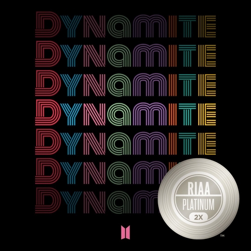 《Dynamite》获得双白金认证 美国唱片业协会供图（图片严禁转载复制）