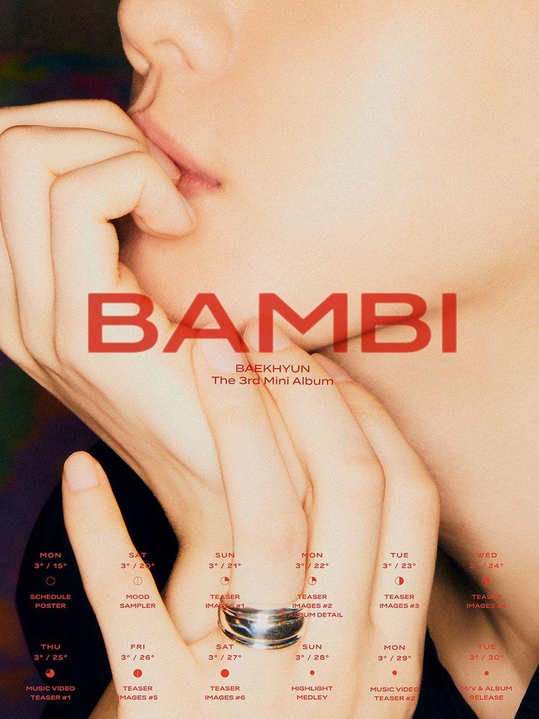 EXO伯贤迷你专辑《Bambi》预告照 SM娱乐供图（图片严禁转载复制）