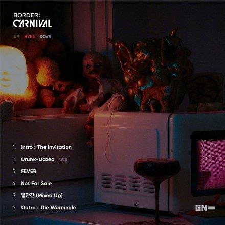 《BORDER : CARNIVAL》歌单 经纪公司BELIFT LAB供图（图片严禁转载复制）