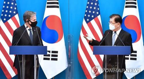 韩美外长在英会晤商讨同盟和无核化事宜