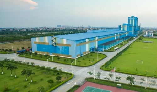 资料图片：POSCO旗下广东热镀锌工厂（CGL） 韩联社/POSCO供图（图片严禁转载复制）