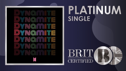 《Dynamite》获得英国唱片产业协会白金单曲认证。 BIGHIT MUSIC供图（图片严禁转载复制）