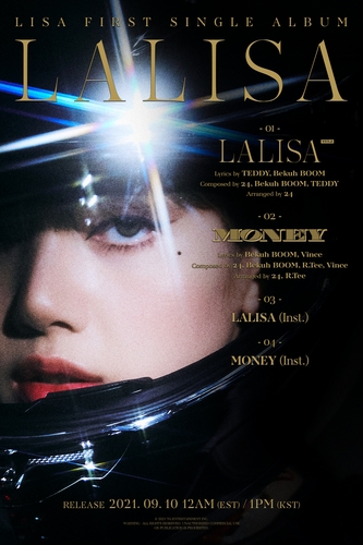 LISA个辑收录曲目宣传海报 YG娱乐供图（图片严禁转载复制）