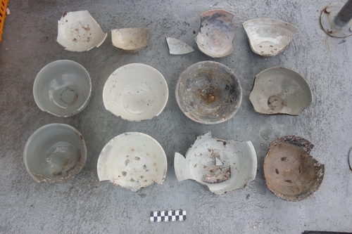 古群山群岛发现的陶瓷 国立海洋文物研究所供图（图片严禁转载复制）