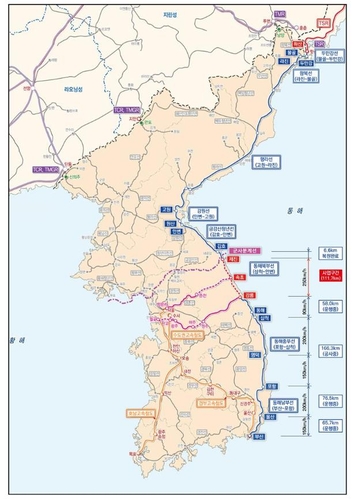 资料图片：韩朝东海线铁路建设项目 韩联社