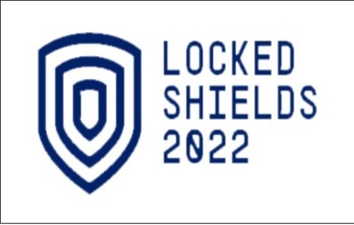 “锁盾”（Locked Shields）演习标志 韩联社/国家情报院供图（图片严禁转载复制）
