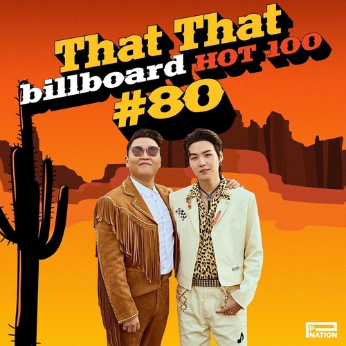 《That That》在公告牌百强单曲榜中位居第80位。 PSY推特截图（图片严禁转载复制）
