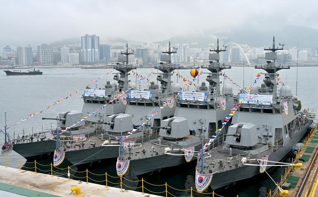 韩国海军新型“猎杀火箭巡逻艇” HJ重工业供图（图片严禁转载复制）