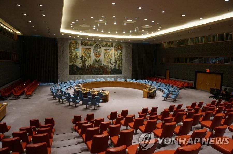 资料图片：联合国安理会会场全景 韩联社