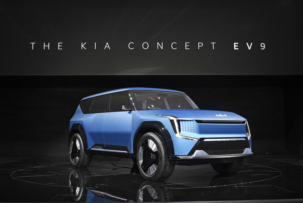 大型电动SUV概念车“Concept EV9” 韩联社/起亚供图（图片严禁转载复制）