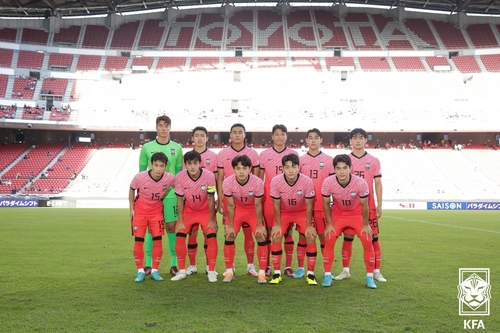 2022年东亚杯男足第二轮比赛韩国队首发阵容 大韩足球协会供图（图片严禁转载复制）