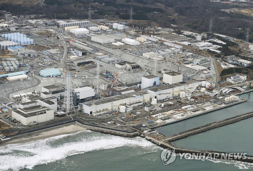 资料图片：图为发生核泄露事故的福岛第一核电站，摄于2016年3月。 韩联社/共同社（图片严禁转载复制）