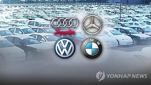 资料图片：四大进口车品牌标志 韩联社