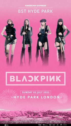 BLACKPINK出演英国海德公园音乐节的预告海报 YG娱乐供图（图片严禁转载复制）