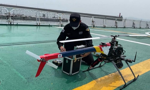 海警巡逻舰配备的高性能无人机 海警供图（图片严禁转载复制）