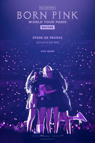 BLACKPINK巴黎安可演唱会宣传海报 韩联社/YG娱乐供图（图片严禁转载复制）