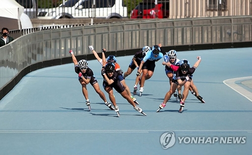 亚运男子速度轮滑10000米韩国夺冠