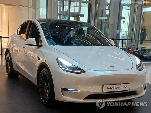 资料图片：特斯拉Model Y 韩联社