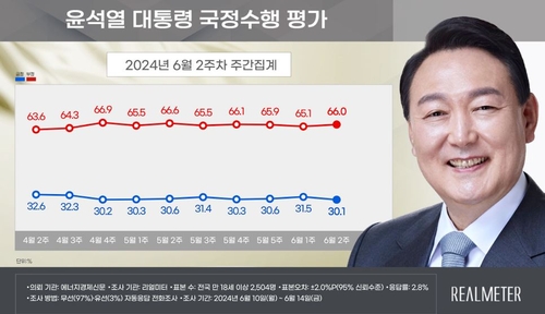 尹锡悦施政支持率走势 Realmeter供图（图片严禁转载复制）