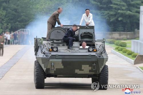 N. Korea's Kim inspects tank factory, emphasizes tank modernization