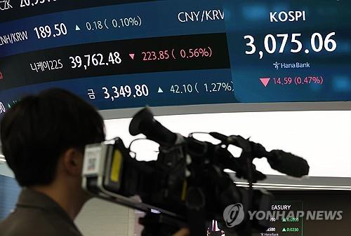 (LEAD) Seoul shares fall on profit taking amid tariff woes