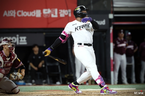 Wiz slugger Mel Rojas Jr. becomes new KBO leader in home runs by foreign player