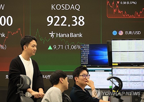(LEAD) Seoul shares end almost flat on profit-taking amid uncertainties