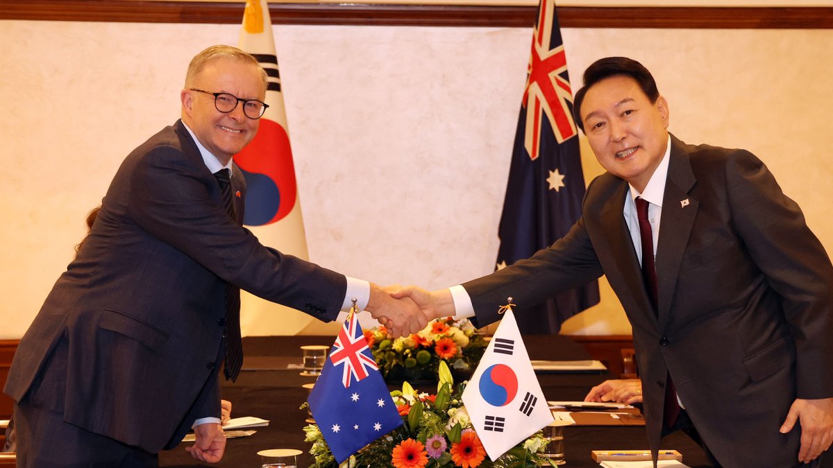 尹锡悦同澳大利亚总理举行会谈