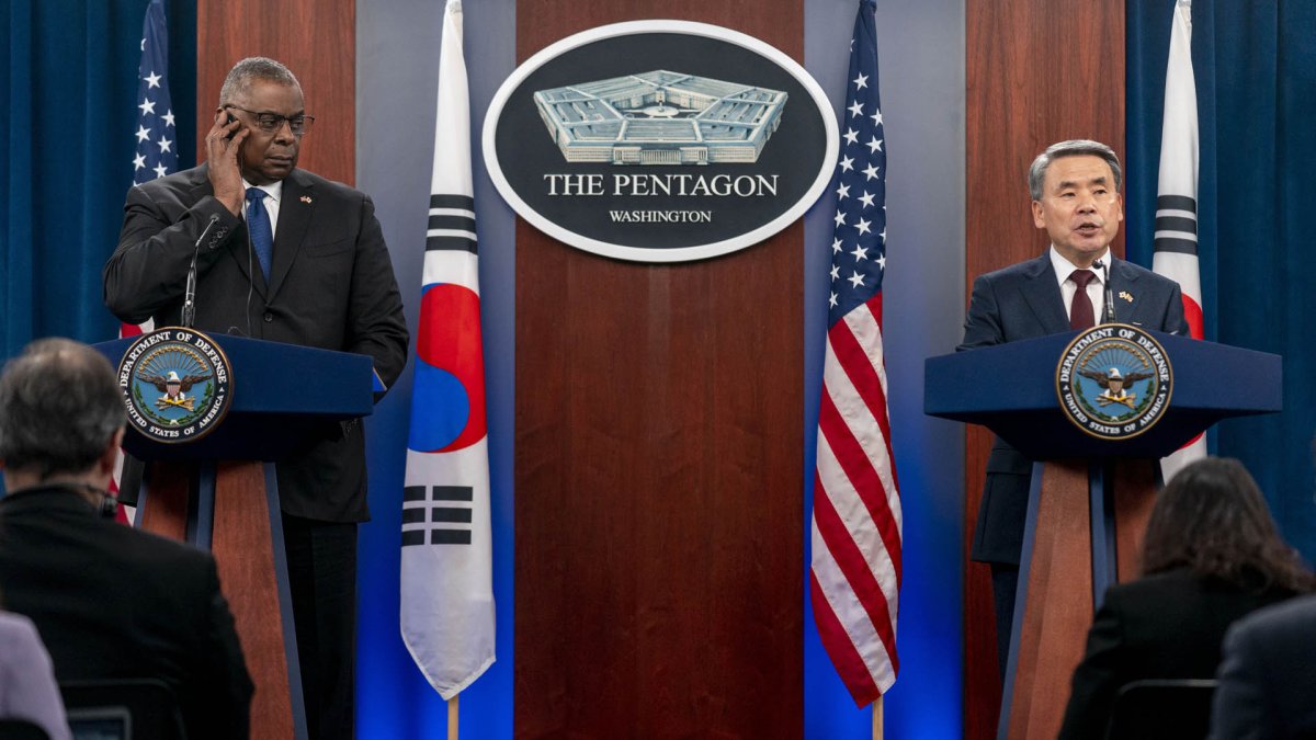 韩美国防部长下周在首尔会晤