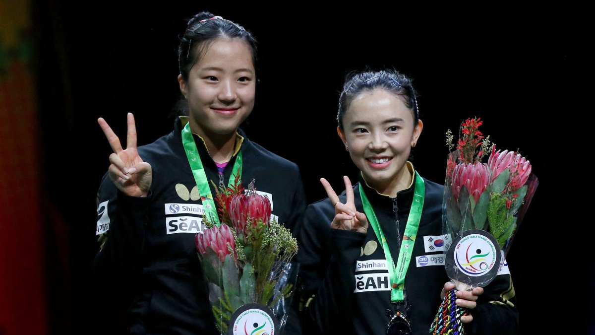 韩国队摘得2023年世乒赛女双银牌