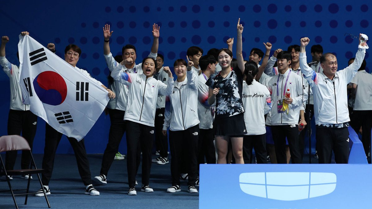 亚运羽毛球女子团体韩国夺金