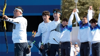 巴黎奥运韩国射箭男子团体夺金成就三连冠